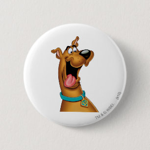 Chapa Redonda De 5 Cm Scooby-Doo Cara emocionada