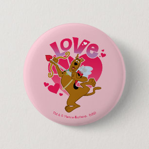 Chapa Redonda De 5 Cm Scooby-Doo Cupid - Amor