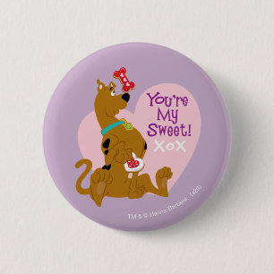 Chapa Redonda De 5 Cm Scooby-Doo - Eres mi dulce