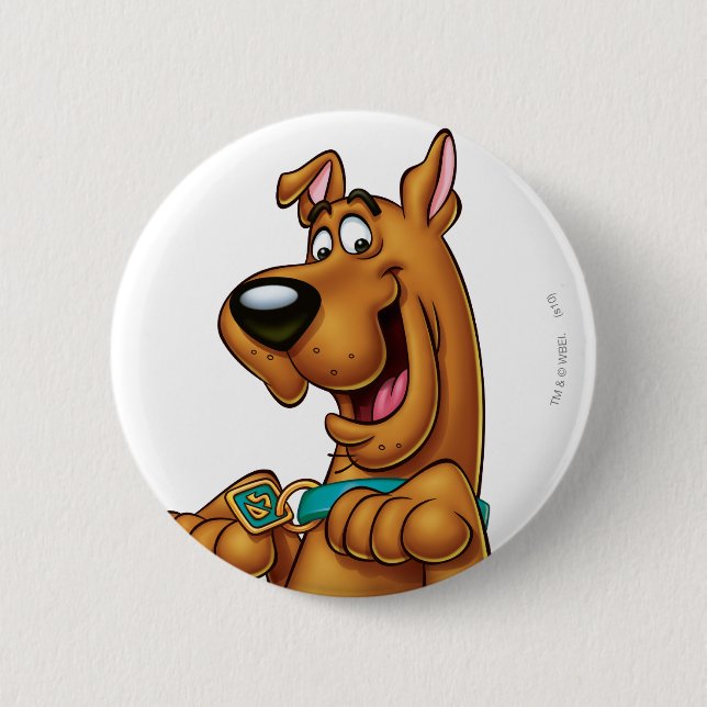 Chapa Redonda De 5 Cm Scooby-Doo se levanta (Anverso)