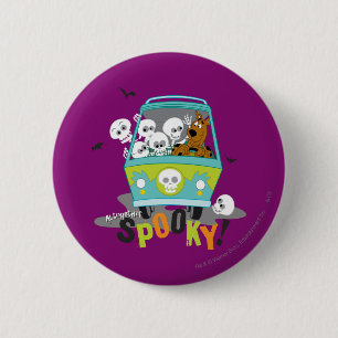 Chapa Redonda De 5 Cm Scooby-Doo Spooky Mystery Machine