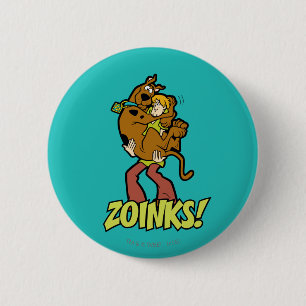 Chapa Redonda De 5 Cm Scooby-Doo y Shaggy Zoinks!