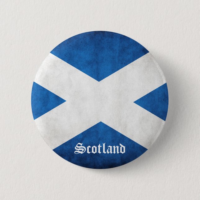Chapa Redonda De 5 Cm Scotland Grunge Flag (Anverso)