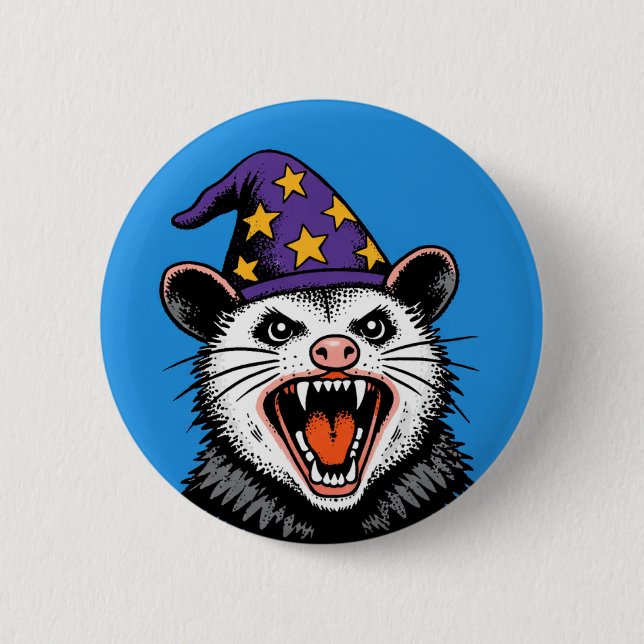 Chapa Redonda De 5 Cm Screaming Possum (Anverso)