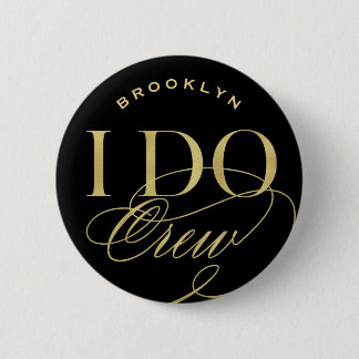 Chapa Redonda De 5 Cm Script clásico I Do Credencial Bridal Party Button