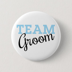 Chapa Redonda De 5 Cm Script Team Groom