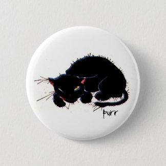 Chapa Redonda De 5 Cm Scruffy Cat