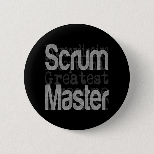 Chapa Redonda De 5 Cm Scrum Master Extraordinaire (Anverso)