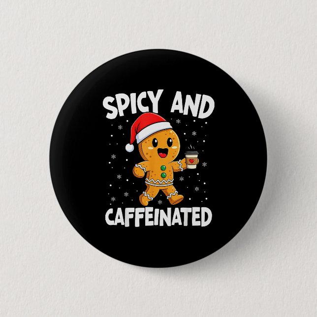 Chapa Redonda De 5 Cm Scy And Caffeinated Coffee Women Gingerbread Chris (Anverso)