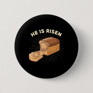Chapa Redonda De 5 Cm Se Levanta Jesucristo Pascua Pun Christian Brea