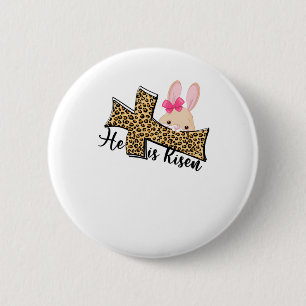 Chapa Redonda De 5 Cm Se levanta Pascua, Pascua Cristiana para Mujer