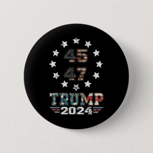 Chapa Redonda De 5 Cm Se perdió la bandera estadounidense de Trump 2024