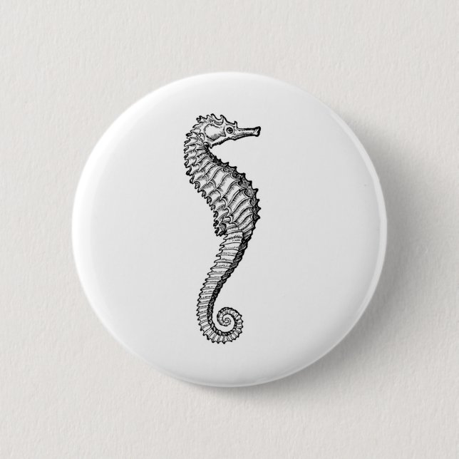 Chapa Redonda De 5 Cm Seahorse (Anverso)