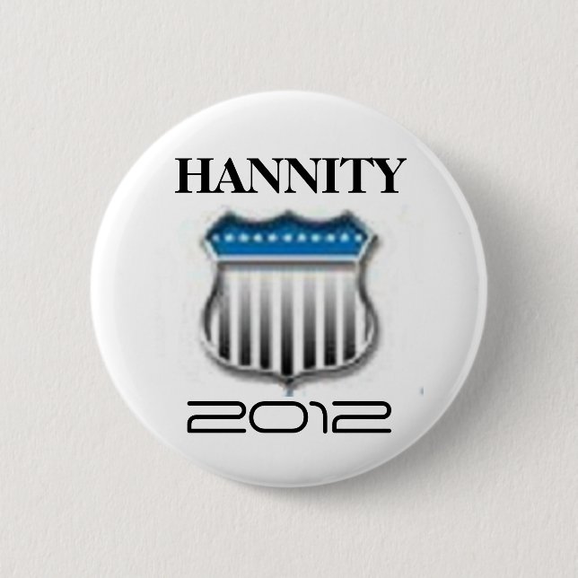 Chapa Redonda De 5 Cm Sean Hannity 2012 (Anverso)