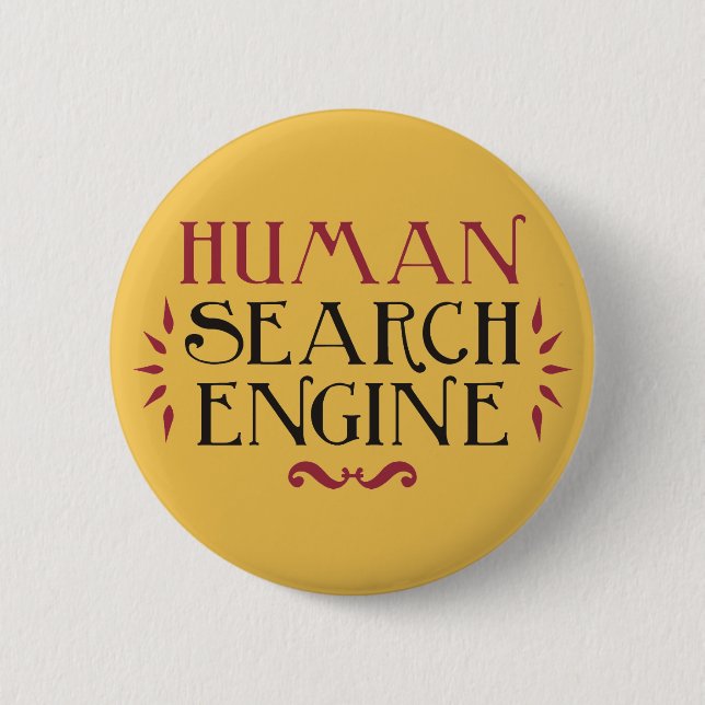 Chapa Redonda De 5 Cm Search Engine humano (Anverso)