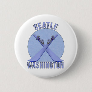 Chapa Redonda De 5 Cm Seattle, Washington