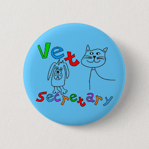 Chapa Redonda De 5 Cm Secretaria Gifts, secretaria veterinaria del