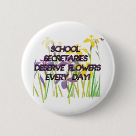 CHAPA REDONDA DE 5 CM SECRETARIAS DESERVE FLOWERS DE LA ESCUELA