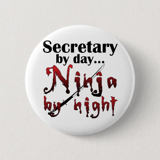 Chapa Redonda De 5 Cm Secretario Ninja