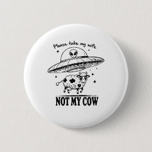 Chapa Redonda De 5 Cm Secuestro de extranjeros, no humor de mi vaca para