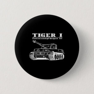 Chapa Redonda De 5 Cm Segunda Guerra Mundial Un tigre de tanque alemán I