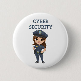 Chapa Redonda De 5 Cm Seguridad de TI: Defensor digital