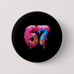 Chapa Redonda De 5 Cm Seis Siete Donut Helado Goteo Meme Divertido Genia
