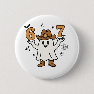 Chapa Redonda De 5 Cm Seis siete fantasmas deportes de Halloween 67 Maso