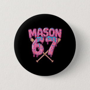 Chapa Redonda De 5 Cm Seis Siete Helado Goteo Deporte 67 Diversión Mason