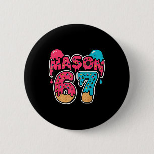 Chapa Redonda De 5 Cm Seis Siete Helado Goteo Deporte 67 Diversión Mason