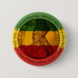 Chapa Redonda De 5 Cm Selassie I Pin