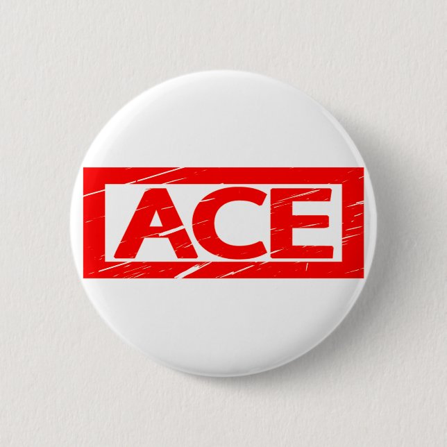 Chapa Redonda De 5 Cm Sello Ace (Anverso)