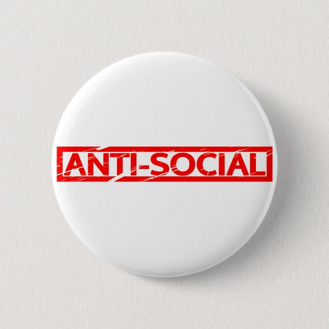 Chapa Redonda De 5 Cm Sello antisocial (Anverso)