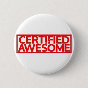 Chapa Redonda De 5 Cm Sello Awesome certificado