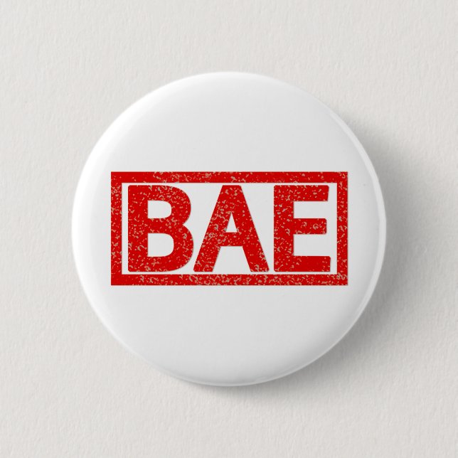 Chapa Redonda De 5 Cm Sello de Bae (Anverso)