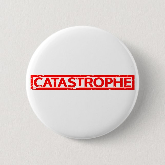 Chapa Redonda De 5 Cm Sello de catástrofe (Anverso)