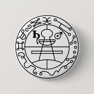 Chapa Redonda De 5 Cm Sello de Goetia de Solomon