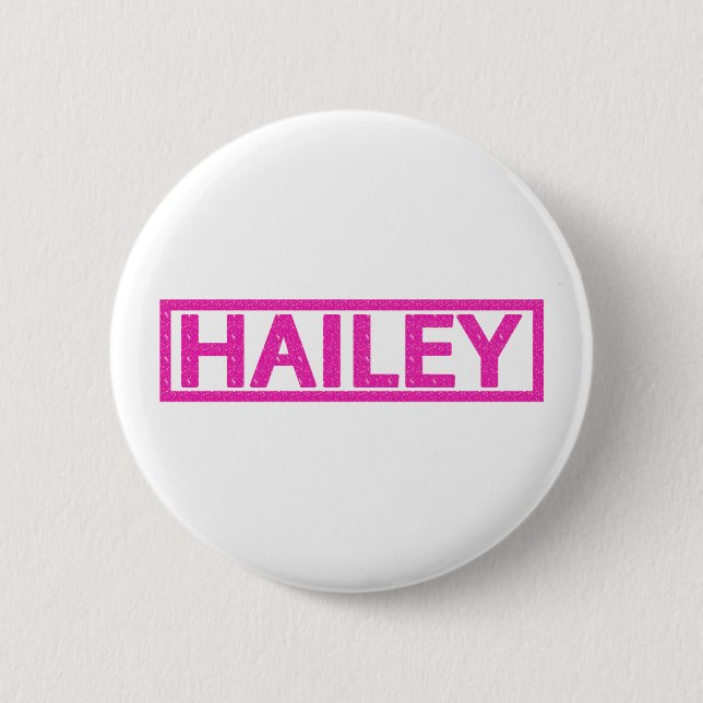 Chapa Redonda De 5 Cm Sello de Hailey (Anverso)