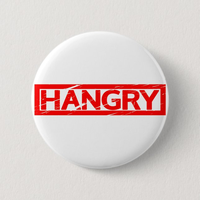 Chapa Redonda De 5 Cm Sello de Hangry (Anverso)