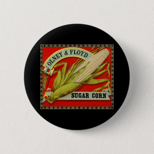 Chapa Redonda De 5 Cm Sello de verduras de cosecha, maíz de azúcar de Ol