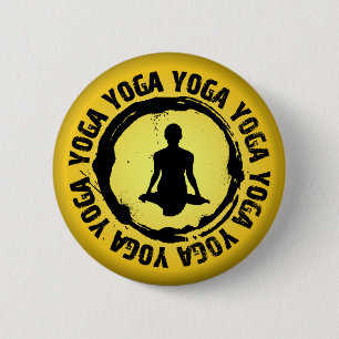 Chapa Redonda De 5 Cm Sello de yoga agradable