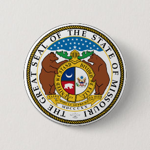 Chapa Redonda De 5 Cm Sello del estado de Missouri