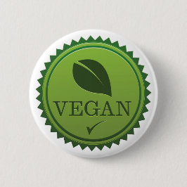 Chapa Redonda De 5 Cm Sello del vegano
