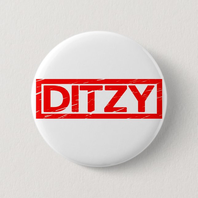 Chapa Redonda De 5 Cm Sello Ditzy (Anverso)