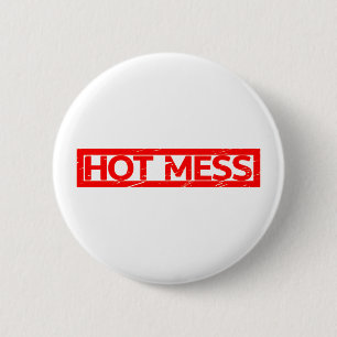 Chapa Redonda De 5 Cm Sello Hot Mess