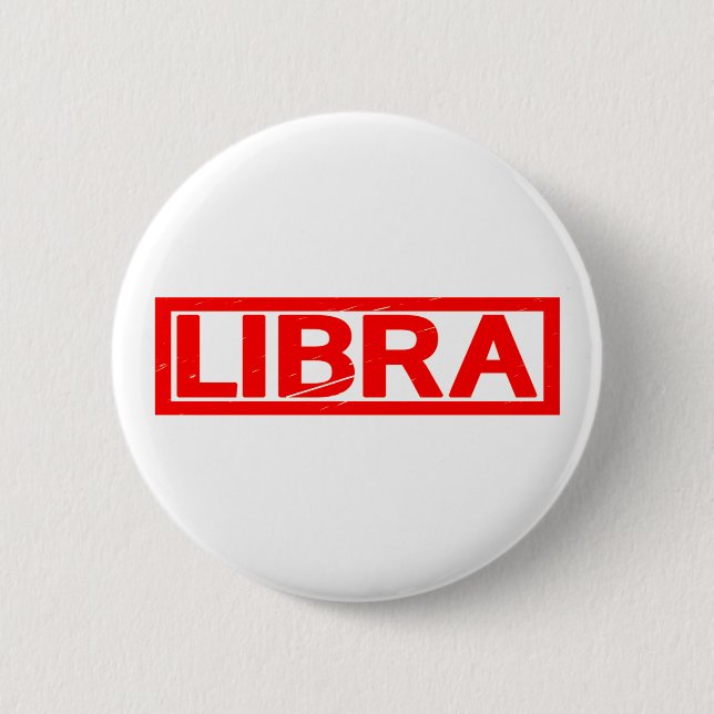 Chapa Redonda De 5 Cm Sello Libra (Anverso)