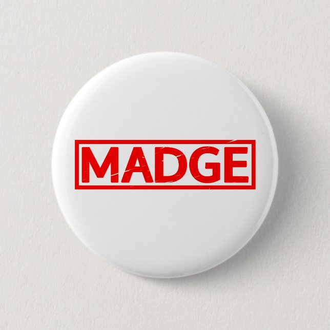 Chapa Redonda De 5 Cm Sello Madge (Anverso)
