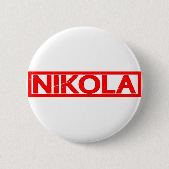 Chapa Redonda De 5 Cm Sello Nikola (Anverso)