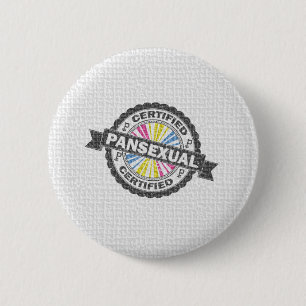 Chapa Redonda De 5 Cm Sello Pansexual certificado