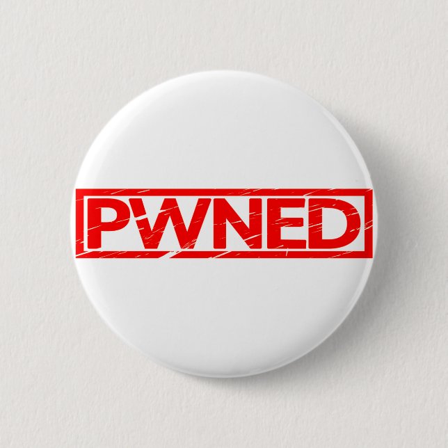 Chapa Redonda De 5 Cm Sello Pwned (Anverso)